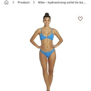 Nike Women's HydraStrong Solid Tie Back Bikini Top And Bottom - HYDRA PINK